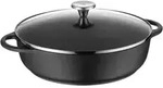 WMF Bauernpfanne Schmorpfanne aus Gusseisen 28 cm mit Glasdeckel