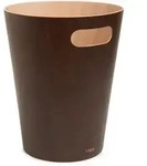 UMBRA Papierkorb Abfallsammler Abfalleimer WOODROW 7,5 Liter aus Holz espresso