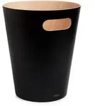 UMBRA Papierkorb Abfallsammler Abfalleimer WOODROW 7,5 Liter aus Holz schwarz
