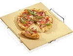 K&Uuml;CHENPROFI Pizzastein 38 x 35,5 cm mit Gestell