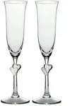 ST&Ouml;LZLE LAUSITZ Serie L'AMOUR Sektkelch mit satinierten Herzen 175 ml 2 St&uuml;ck
