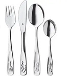 WMF 1280056040, WMF Kinderbesteck TIERE 4 teilig aus Cromargan