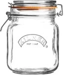 KILNER B&uuml;gelverschlussglas eckig 1,0 Liter Vorratsglas Einmachglas