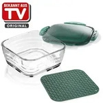 GENIUS Nicer Dicer Chef Glassch&uuml;ssel 2,8 Liter backofenfest mit Deckel gr&uuml;n