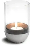 H&Ouml;FATS Windlicht GRAVITY CANDLE silber mit kardanisch gelagerter Kerze