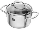 ZWILLING Serie PICO Mini-Kochtopf 12 cm 0,8 Liter Glasdeckel INDUKTION