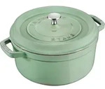 STAUB France Cocotte 26 cm - 5,25 Liter Gusseisen salbeigr&uuml;n
