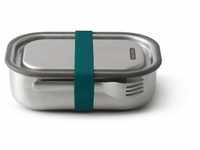 BLACK+BLUM Lunchbox Edelstahl mit Gabel groß 20 x 15 x 6,5 cm ozean