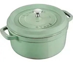STAUB France Cocotte 28 cm - 6,7 Liter Gusseisen salbeigr&uuml;n