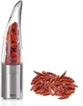 AdHoc Geschenkset Chilischneider PEPE Edelstahl / Acryl + 20 g Bird's Eye Chilis