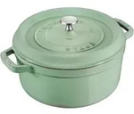 STAUB France Cocotte 20 cm - 2,2 Liter Gusseisen salbeigr&uuml;n