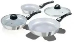 GENIUS Bratpfannen-Set CERAFIT STEEL mit Keramik-Beschichtung 28, 24, 20 cm