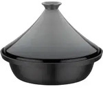 GSW Tajine 30 cm aus Gusseisen mit Keramikdeckel schwarz - grau