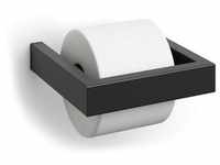 ZACK Toilettenpapierhalter LINEA aus Edelstahl matt schwarz für Wandmontage