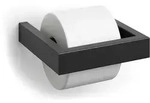 ZACK Toilettenpapierhalter LINEA aus Edelstahl matt schwarz f&uuml;r Wandmontage