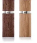 AdHoc M&uuml;hlen-Set TEXTURA Pfefferm&uuml;hle Salzm&uuml;hle 15 cm Eiche ge&ouml;lt, hell + dunkel