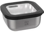 GEFU Frischhaltedose PROVIDO 0,4 Liter quadratisch Edelstahl mikrowellentauglich