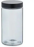 KELA Vorratsdose BERA rund Borosilikatglas mit Schraubdeckel schwarz 1,7 Liter