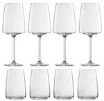 ZWIESEL GLAS Serie VIVID SENSES Set mit 4 Weingl&auml;sern 535 ml + 4 Tumblern 500...