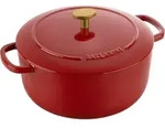 BALLARINI Cocotte BELLAMONTE 22 cm rund 3,0 Liter Br&auml;ter aus Gusseisen rot