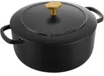 BALLARINI Cocotte BELLAMONTE 20 cm rund 2,5 Liter Br&auml;ter aus Gusseisen schwarz