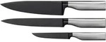 WMF Messer-Set ULTIMATE BLACK 3-teilig mit Diamond Cut Klingen