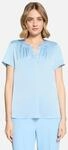 Satin-Bluse kurzarm