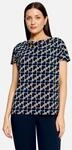 Printshirt mit Wasserfallausschnitt