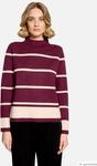 Gestreifter Pullover mit Stehkragen