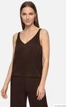 Satin-Bluse mit V-Ausschnitt
