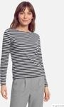 Casual-Shirt mit U-Boot-Ausschnitt
