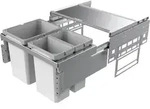 Naber 8012489 Abfallsammler Cox Base hellgrau 360K/600-3 1 x15,5 und 2x7,5 Liter