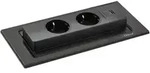 Naber 8031279 Evoline Backflip Glas schwarz mattdrehbare Steckdosenleiste mit...