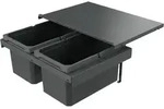 Naber 8013380 Abfallsammler Cox Stand-Up 250S/600-2anthrazit 2 x 13 Liter