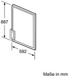 Siemens KF20ZAX0 T&uuml;rfront mit Alu-Dekorrahmen (Sonderarktikel)