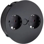 Naber 7053075 Twist 2fach Steckdose schwarz mattEinbautiefe 40 mm