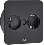 Naber 7053197 Twist 2 Steckdose USB A/C eckig schwarz matt Einbautiefe 40mm