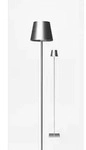 Sigor Akku-Stehleuchte Nuindie 1200mm silberfarben rund 2,2W FlexMood...