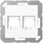 JUNG A 1569-2 WE WW Abdeckung 2fach f&uuml;r Modular-Jack alpinwei&szlig;