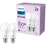 2er Set PHILIPS LED Lampe E27 A67 13W = 100W 1521lm 4000K neutralwei&szlig;