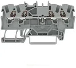 WAGO 2001-1401 Durchgangsklemme 4-Leiter 1,5 mm2 Push-in CAGE CLAMP grau