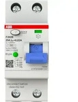 ABB F202 B-25/0.03 FI-Schalter Typ B 2P, 25A, 30mA, 3kA, 2TE, allstromsensitiv,