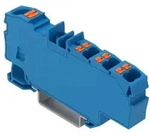 WAGO 2206-8034 Verteilerklemme mit Dr&uuml;cker 1 x 6 mm2 / 6 x 1,5 mm2 blau
