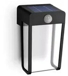 Philips LED Solar Wandleuchte Shroud klar Schwarz/Wei&szlig;