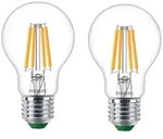 Nur noch angezeigter Bestand verf&uuml;gbar: 2er Pack PHILIPS Classic E27 Ultra