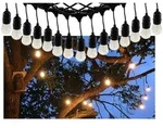 ChiliTec Biergarten-Lichterkette "CT-BGL 15" 1,5 + 12,5m, 15x Filamentlampe 0,8W