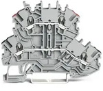 WAGO 2000-2201/352-000 Doppelstockklemme L/L 1 mm2 Push-in CAGE CLAMP grau