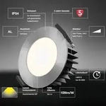EVN LED Deckeneinbaustrahler rund Tunable White IP54 Badezimmerstrahler 24V/DC 7W