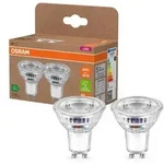 2er Set OSRAM GU10 LED Strahler besonders effizient 36 &deg; 2W wie 50W 2700K