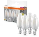 4er-PACK OSRAM LED BASE Lampen B40 E14 matt wie 40W 2700K warmwei&szlig;es Licht